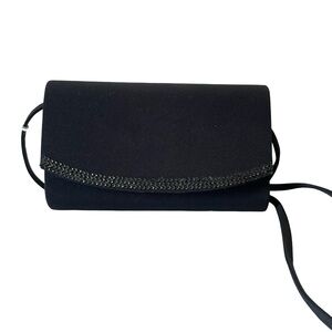 Vintage Caparros Black Evening Clutch with Strap